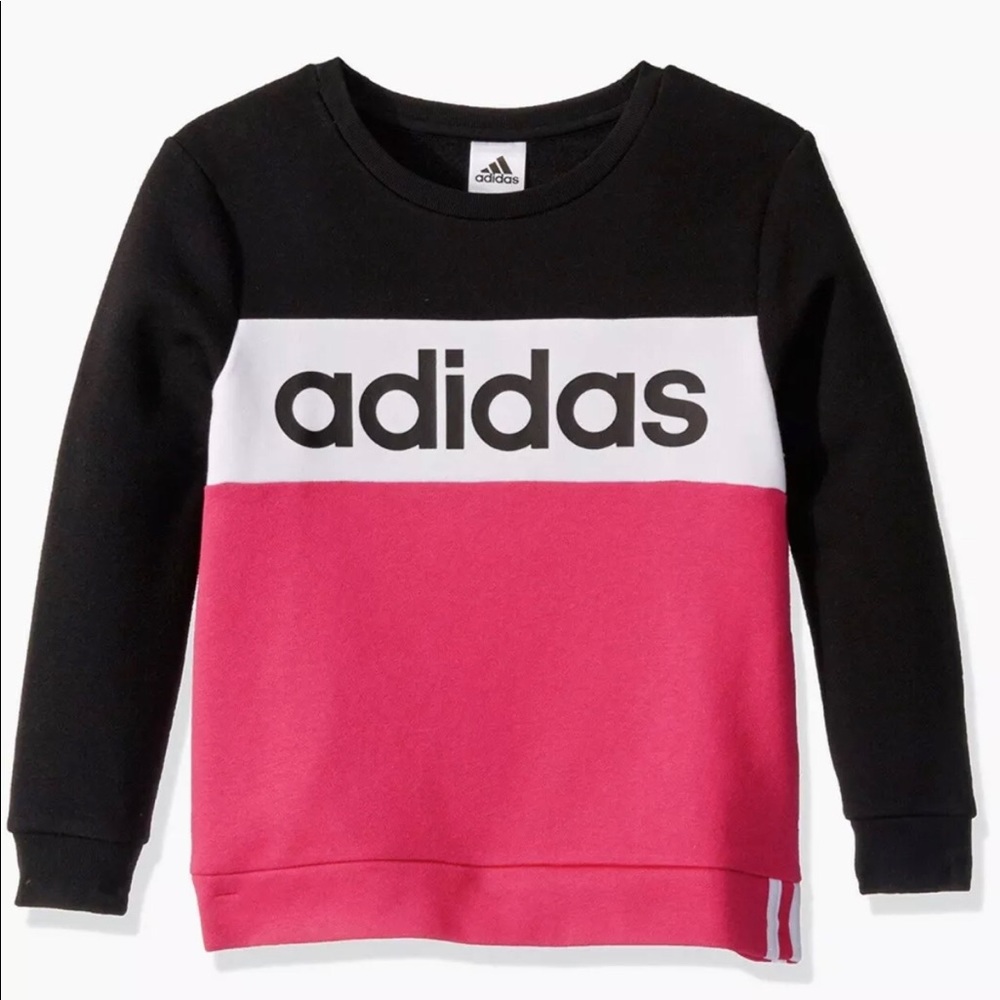 On sale!!!Adidas Girls' Crewneck Pullover Sweatshirt